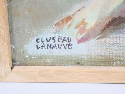 null Jean CLUSEAU-LANAUVE (1914-1997)
"La rousse au voile bleu"
Huile sur toile signée...