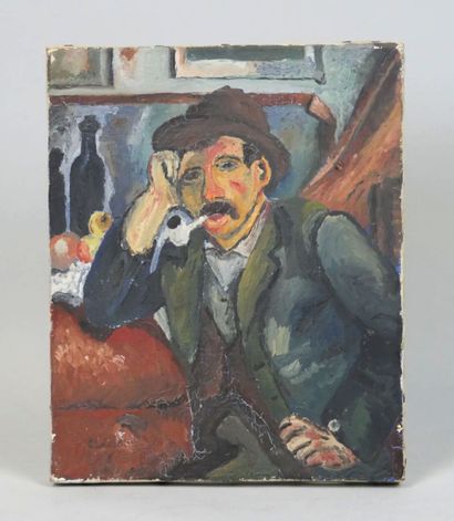 Léon LEHMANN (1873-1953)
Le fumeur de pipe,...