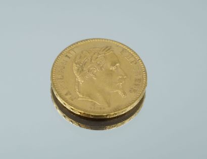 null Ensemble de 5 Monnaies Or - France - Napoléon III - Tête Laurée.
5-20 Francs...