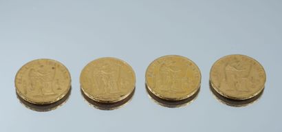 null Ensemble de 4 Monnaies Or - France - Génie.
4-20 Francs 1876 A, 1878 A, 1890...