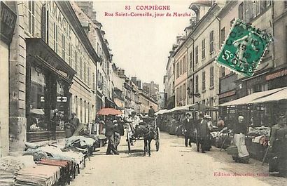 null 101 CARTES POSTALES MARCHES: Dépts 60 à 76. Dont" Compiègne-Rue St Corneille...