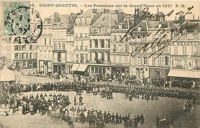 null 7 CARTES POSTALES MILITARIA: Sélection Aisne. Dont" Saint Quentin-Les Prussiens...