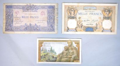 Billets de Banque France - Ensemble de 6...