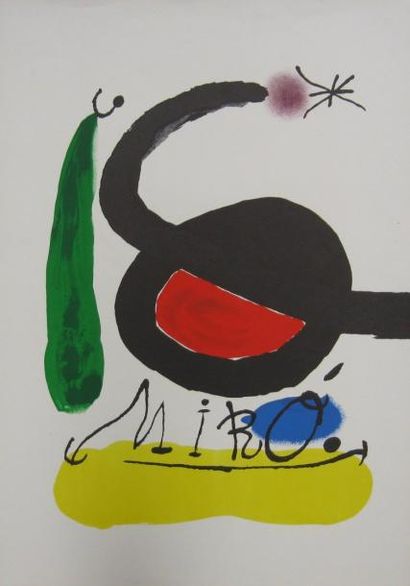 Joan MIRO (1893-1983) Affiche pour vision nouvelle Arté éditeur, vers 1970. Lithographie...