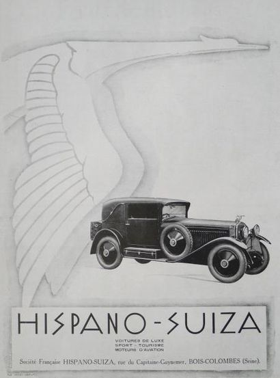 Hispano-Suiza. Ancienne page publicitaire...