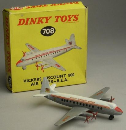 Dinky Toys by Meccano England. Vickers Viscount 800 Air Liner- B.E.A. Référence 708....