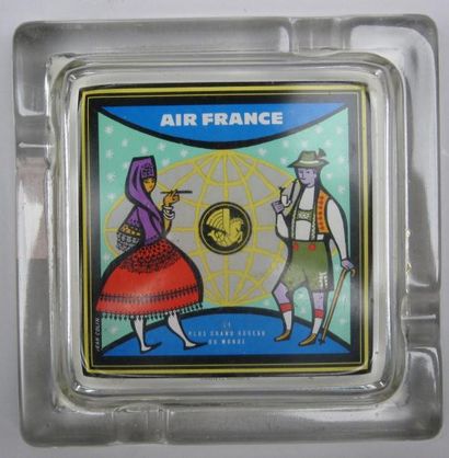 null Cendrier Air france Jean Colin en verre moulé par Gerrer. Air France le plus...
