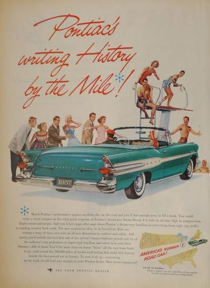 Pontiac 1957. Ancienne page publicitaire...
