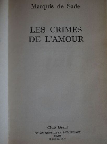 null SADE Marquis de. Set of 4 Volumes.
Les 120 Journées de Sodome ou L'École du...
