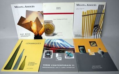 null [AUCTION CATALOGS - GLASS & CERAMICS]. Set of 10 Auction Catalogues.
Cent ans...
