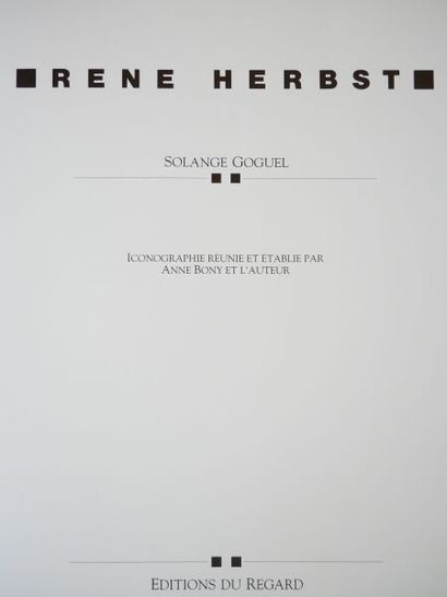 null GOGUEL Solange.
René Herbest, iconography compiled by Anne Bony and the Author,...