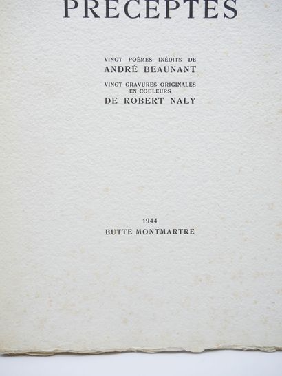 null BEAUNANT André.
Vingt Poème inédits d'André Beaunant, vingt gravures originales...