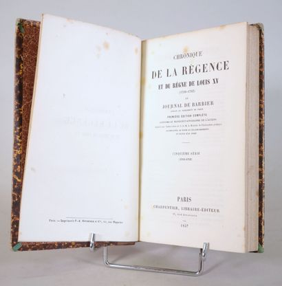 null [ROYAUTÉ]. Ensemble de 5 Volumes.
Chronique de La Régence et du Règne de Louis...