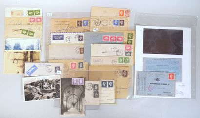 null 1 Enveloppe: Étude timbres DULAC sur lettres ou documents dont oblitérations...