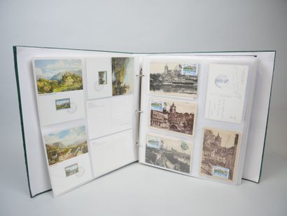 null 358 DOCUMENTS PHILATELIQUES : Timbres sur Enveloppes et Cartes Postales. France,...