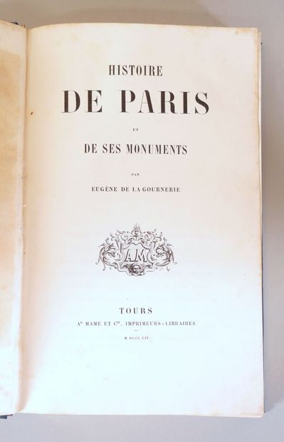 null [CARTONNAGES EDITEURS]. Ensemble de 2 Volumes.
Eugène De La Gournerie-Histoire...