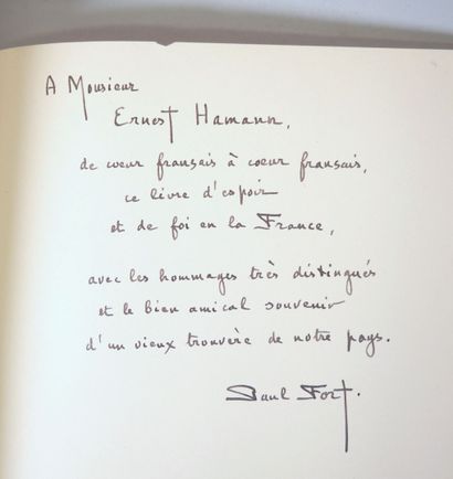 null FORT PAUL. Ensemble de 3 Volumes brochés.
La France à travers les Ballades Françaises.
Vol...