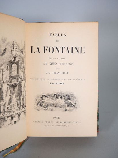 null LA FONTAINE.
Fables, édition illustrée de 250 dessins par J.-J. Grandville avec...