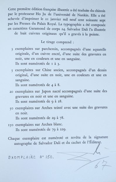 null [DALI (Salvador)]
Mao Tse-Toung, Poèmes illustrés par Salvador Dali, Éditions...