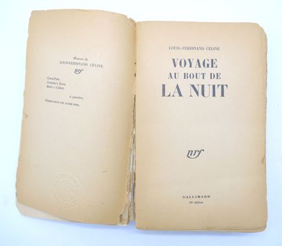 null CELINE Louis-Ferdinand.
Voyage au bout de la Nuit, Nrf Gallimard, 13e édition...