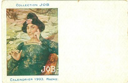 null 1 CARTE POSTALE COLLECTION JOB: Calendrier 1903. E.Maxence "Femme Fumant", sur...