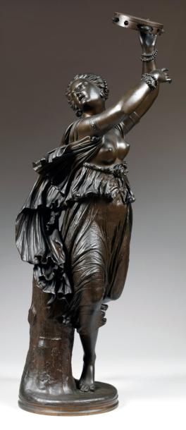 Jean-Baptiste CLESINGER (1814-1883) Zingara, danseuse napolitaine Épreuve en bronze...