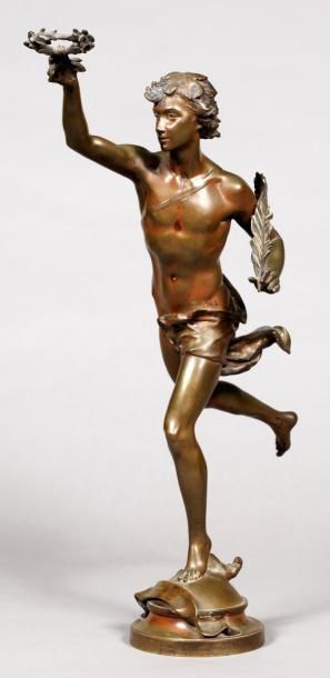 Jean-Bapstiste GERMAIN (1841-1910) Apollon Bronze signé. H: 52 cm