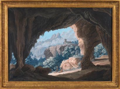 Louis-Albert-Ghislain BACLER DALBE (Saint-Pol 1761- Sèvres 1824) Vue de paysage...
