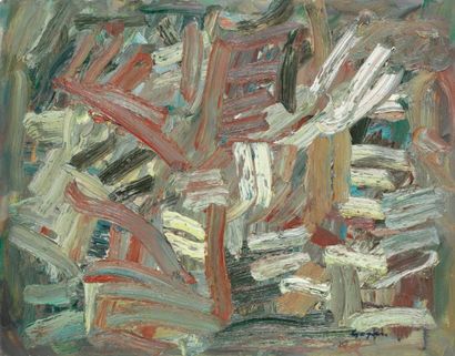 Pierre GOGOIS (né en 1935) Composition abstraite Huile sur toile signée en bas à...