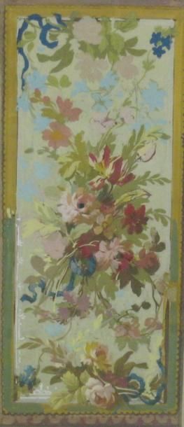 Eugène PETIT (1839-1886) (attribué à) Etude de fleurs Gouache non signée. 41 x 17,5...