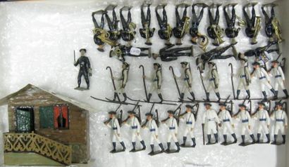 null Figurines CBG: 16 musiciens des chasseurs alpins bleus, 12 chasseurs alpins...