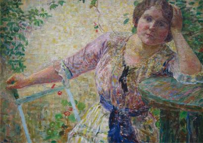 VALLEE Ludovic (1864-1939) « Portrait de Mlle Chastang », Huile sur toile signée...