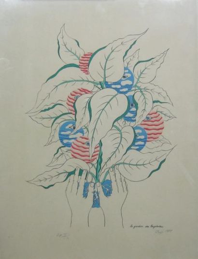 DELFO (né en 1927) Le jardin des Hespérides Lithographie signée et datée '1972' en...