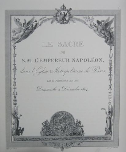 null Le Sacre de S.M. l'Empereur Napoléon. Descriptions des tableaux et explications...