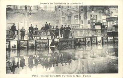 null 95 CARTES POSTALES INONDATIONS 1910 PARIS : Divers arrondissements et diverses...
