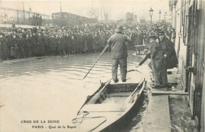 null 95 CARTES POSTALES INONDATIONS 1910 PARIS : Divers arrondissements et diverses...