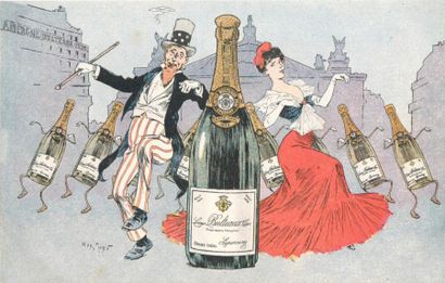 null 13 CARTES POSTALES ILLUSTRATEUR : Henry Morin-Publicité pour le Champagne Bulteaux....