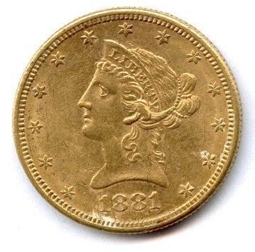États Unis d'Amérique 10 Dollars 1881 San Francisco. T.B.(*)
