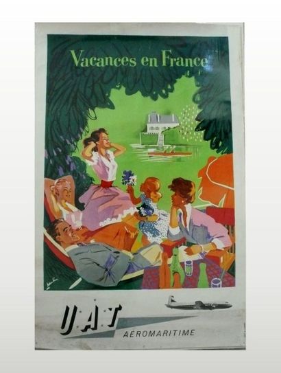 null Affiche UAT Aéromaritime - Vacances en France - par PAULIN - Imprimerie JEP...