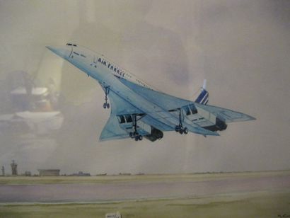 null M.GUYOT

Décollage du Concorde

Aquarelle signée en bas à droite, encadrée,

30...