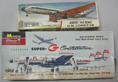 null 1/ Lockheed Super-G Constellation TWA. Version annnées 1980. Echelle 1/144ème....