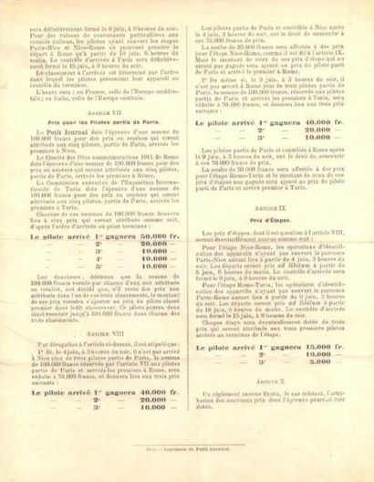 null [COURSE d'AEROPLANE].

P.S. " M. Tétard ". Bristol, 11 mai 1911. 4 pp. bi-feuillet...