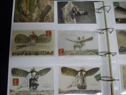 null 60 CARTES POSTALES AVIATION : "Illustrations, Fantaisies, Cartes Postales, Cartes...