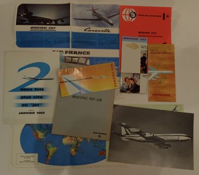 BOEING 707 – AIR France 
Ensemble de documents,...