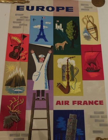null AFFICHE AIR France- EUROPE

Illustrée par Jean Carlu – 1957. Imp. Courbet –Paris....