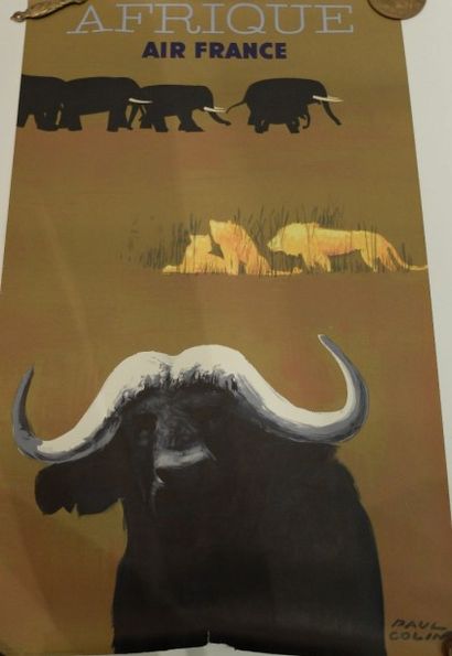 null AFFICHE AIR France- AFRIQUE

Illustrée par Paul Colin – 1956 imp. Courbet. 100x...