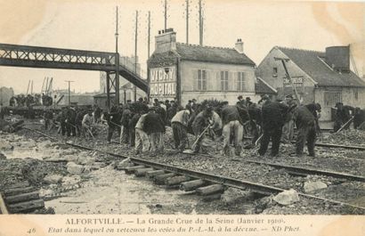 null 36 CARTES POSTALES VAL DE MARNE : Nombreuses Inondations 1910. Dont" Alfortville-La...