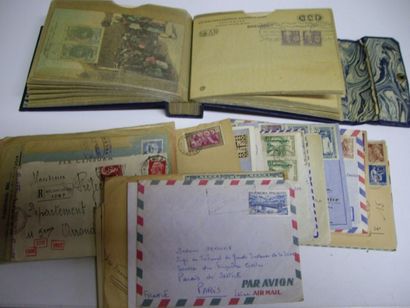 null PHILATELIE : 8 Classeurs + Vrac Enveloppes (pochette), Période 1939/1945. France...