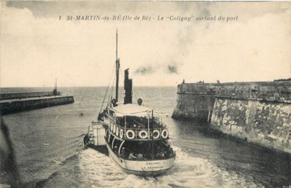 null 181 CARTES POSTALES LES BATEAUX : Divers. Dont" St Martin de Ré-Le Coligny sortant...