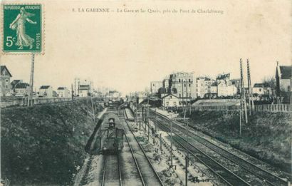 null 8 CARTES POSTALES LES GARES : Dans les Hauts de Seine. "Asnières-L'Avenue de...